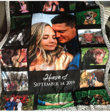 Load image into Gallery viewer, Photo Collage Minky Blanket Mega