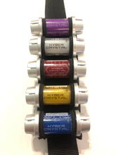 Load image into Gallery viewer, 5 Kyber Crystal holder. Belt strap. Star Wars Savi workshop light saber