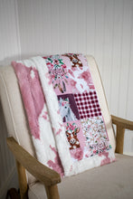 Load image into Gallery viewer, Cowgirl themed Minky Blanket Infant

