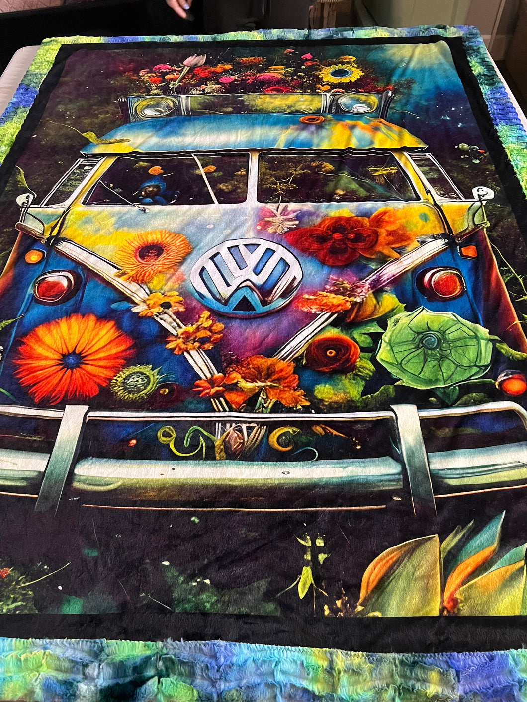 VW bus. Amazing Mega Minky Blanket