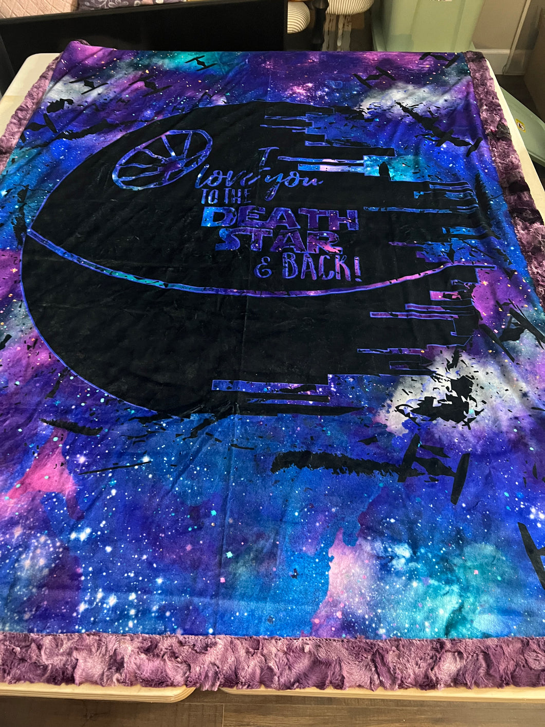 Love you to the Death Star & Back, Mega Minky Blanket