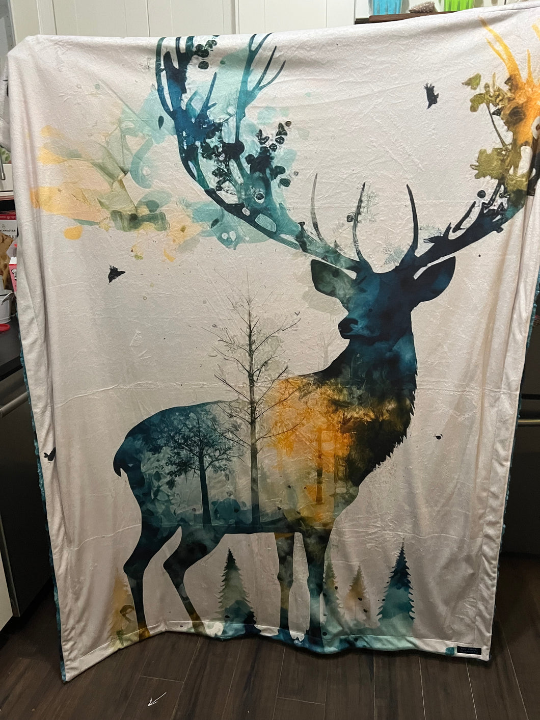 Massive Elk Minky blanket. Epic