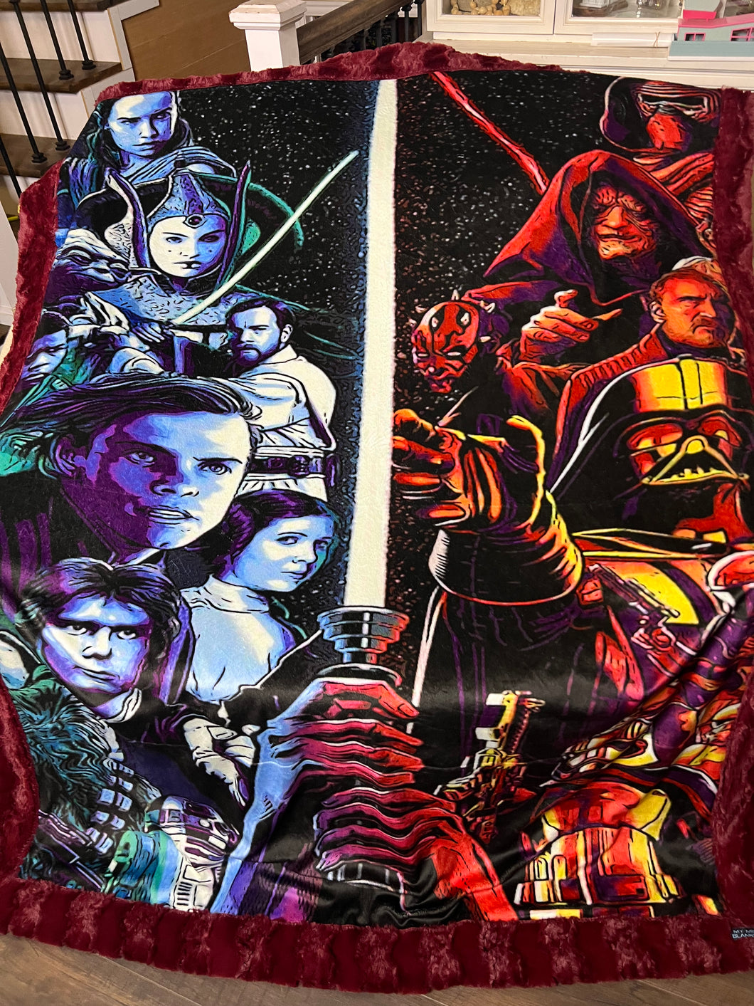 Star Wars Light & Dark minky blanket - Black Friday Blow out.