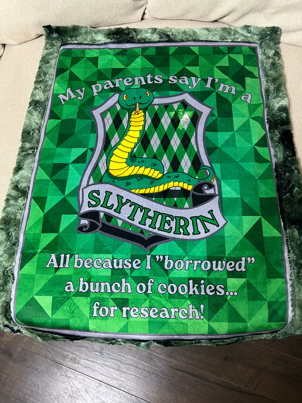 Slytherin Baby Minky Blanket 2