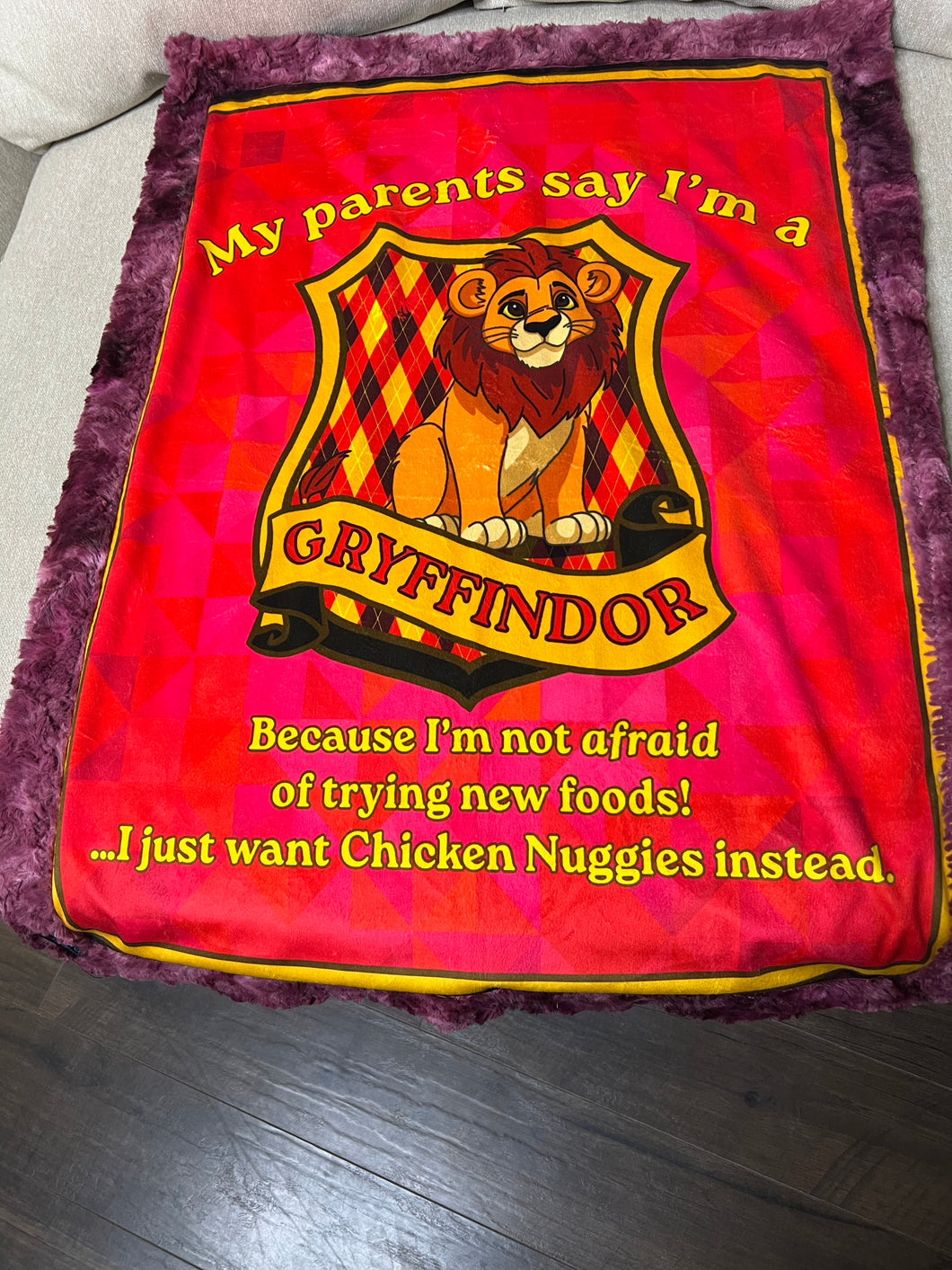 Gryffindor Baby Minky Blanket