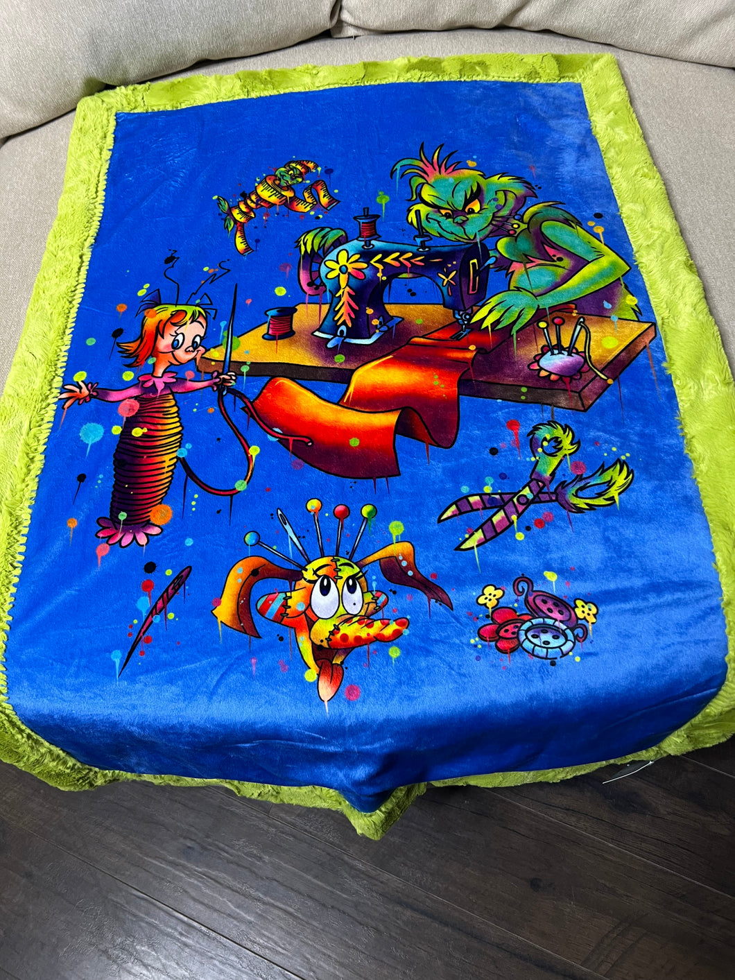 Grinch Baby Minky Blanket