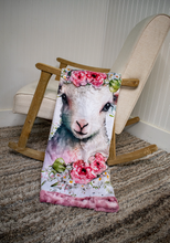 Load image into Gallery viewer, Cute Sheep Floral Minky Blanket Infant
