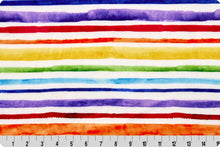 Load image into Gallery viewer, Digital Cuddle Rainbow Stripes Minky by Shannon
